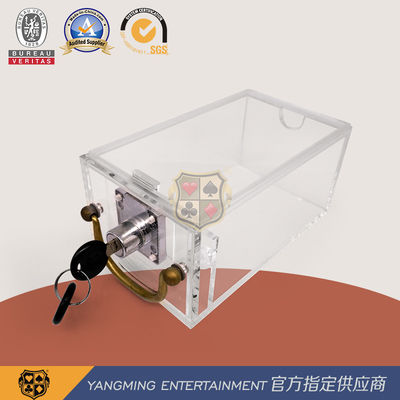 Buy Standard Casino Discard Holder 6 Pairs Card Gift Boxes Acrylic Lockable Poker Table Top Card Box online manufacture