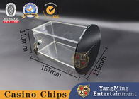 Acrylic Fully Transparent Poker Discard Holder Baccarat Table Card Waste Box