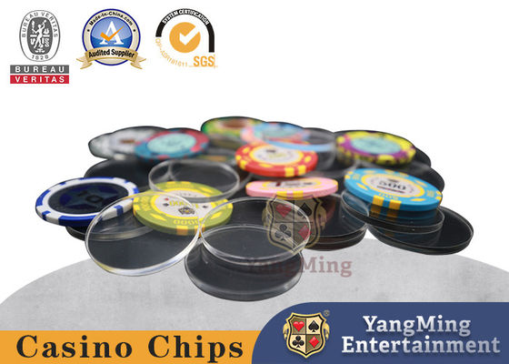 40mm Baccarat Poker Table Chips Fully Transparent Acrylic Spacer Circular