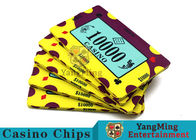 40 / 43mm Diameter Ceramic Casino Chips Bright Colors With Custom Printed Design