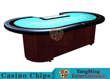 Baccarat Standard Casino Poker Table / 80 Inch Large Poker Table For 9 Players