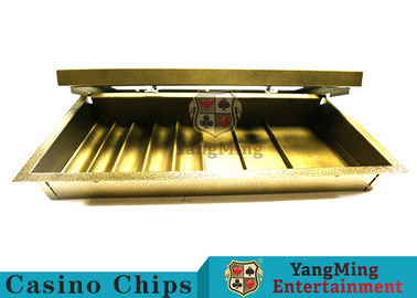 Buy Casino Dedicated 1 Layer Poker Chip Case Single Lock Gold Color Chips Set Float Classic Style With Transparent Cover online manufacture