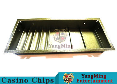 Buy Poker Table Dedicated 1 Layer Poker Chip Case Tray Double Lock Iron Metal Chips Float With 4 Square Shape Row online manufacture