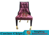 Anti - Corrosion Baccarat Casino Leather Chair With Castors Can Customized