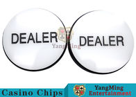 Texas Sculpture Poker Blind Buttons With Black And White Double - Sided Design