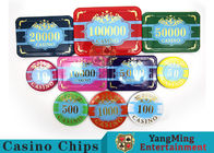 Custom Acrylic Casino Poker Chip Set , New Style Poker Set With Numbered Chips