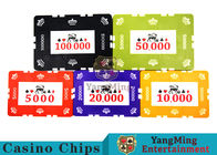 Stripe Suited Casino Poker Chip Set , 12g Poker Chip Sets With Denominations