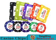 Stripe Suited Casino Poker Chip Set , 12g Poker Chip Sets With Denominations