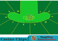 2400*1400mm Touch Comfort Casino Table Layout Using Three Anti-Free Cloth