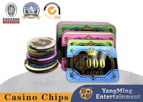 Design anti-counterfeiting chips acrylic hot stamping casino baccarat playing cards