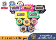 New Baccarat ABS Clay Poker Chip Set Texas Casino Table Customized With Film Design