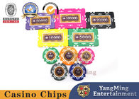 Customized ABS Ceramic Poker Chip Set 10g Texas Hold'Em Game Stickers Matte Texture