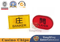 Crystal Acrylic Betting Board Baccarat Casino Table Game Red Yellow Player Banker