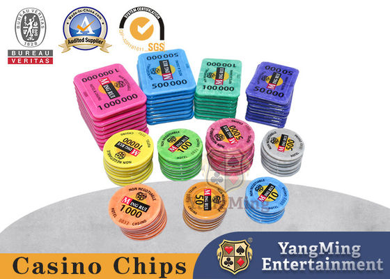 New Defined RFID Casino Table Acrylic Crystal Poker Chip Set With 760 Chip Carriers