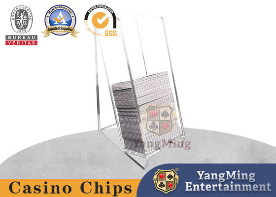 Buy Acrylic 8 Pairs Abandoned Card Box Texas Baccarat Poker Table Casino Game Table Stand online manufacture