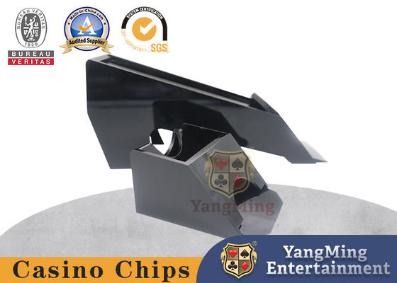 Buy All Black Acrylic Casino Table Black Jack Niuniu 1 Deck Poker Table Desktop Card Dealer online manufacture