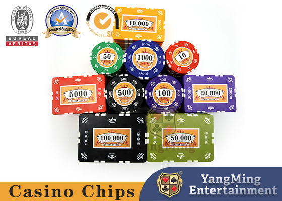 Buy New Design Casino Table Card Game Chips Texas Hold'Em Game Anti-Counterfeiting Chip Set online manufacture