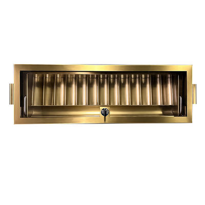 Buy Golden Double-Layer Locked Poker Chip Tray Baccarat Texas Hold'Em Table Game Table Chip Box online manufacture