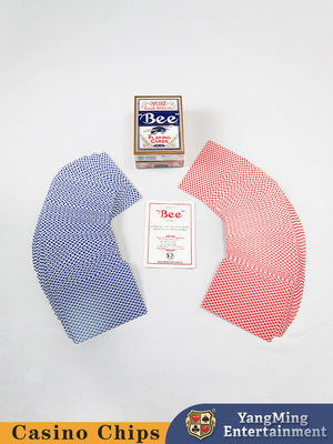 Buy 310g Imported Red Blue Bee Black Core Poker Card Baccarat Gambling Table Dedicated Playing Card online manufacture
