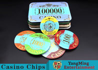 Customizable Casino Poker Chips of Crown Bronzing Rectangular / Round Shape