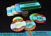 Customizable Casino Poker Chips of Crown Bronzing Rectangular / Round Shape