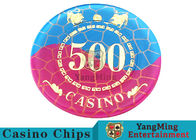 Crystal Acrylic Casino Poker Chips With Win bronzing 94 * 66mm