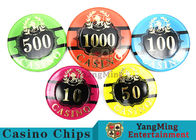 Round RFID Acrylic Poker Chips Set With 760pcs Premium Bronzing