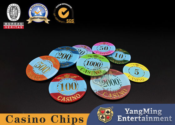 Buy Factory Customized Acrylic Crown Stamping Chips Baccarat Poker Casual Gaming Countertop Chips online manufacture