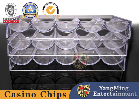 Buy Acrylic Plastic Poker Chip Box With 100 Pieces Of 40mm Chip Coin Texas Table Accessories online manufacture