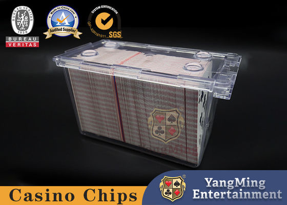 Buy Clear Acrylic 1 - 8 Deck Playing Card Box 300pcs Free Locks With Metal Handle online manufacture