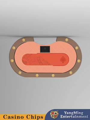 Buy Deluxe Customized Metal Leg Oval Poker Table Casino Texas Casual Entertainment Game Poker Table online manufacture