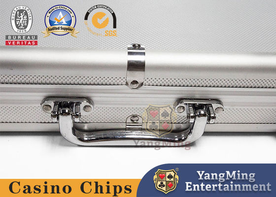 Buy Handheld Casino Game Accessories Premium Poker Chip Set Texas Hold 'Em Cards Silver Aluminum Case online manufacture