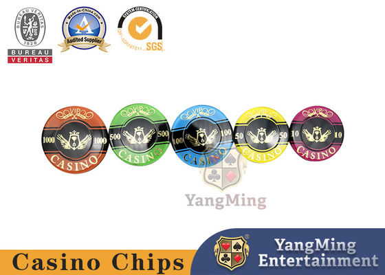 Buy 760 Pieces Of Two-Layer Acrylic UV Detect Anti-Counterfeiting Chip Set Texas Black Jack Hot Stamping  Plastic Chip Set online manufacture