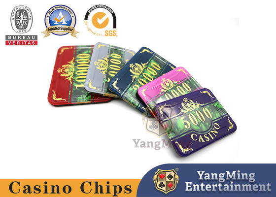 Buy 760Pcs Aluminum Alloy Chip Box Three-Layer Acrylic Chip Set French Color Shell Pattern Texas Security Poker Plastic Chip online manufacture
