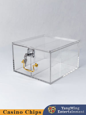Buy Acrylic Two Compartment Locking Chip Case Poker Table Game Table Top Chip Case online manufacture