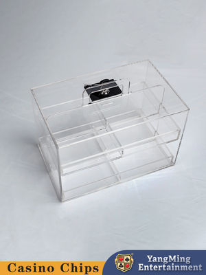 Buy Acrylic Clear Locking Carrying Case Casino Club Poker Game Table Top Chip Case online manufacture
