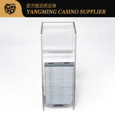 Buy Transparent Acrylic 8 Decks of Playing Cards Discard Holder for Sale Baccarat Casino Poker Game Tabletop Discard Holder online manufacture