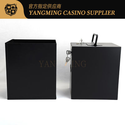 Buy Hot Sale Casino Tip Box Accessories Large Iron Metal Money Box with Lock for Casino Gambling Poker Games online manufacture