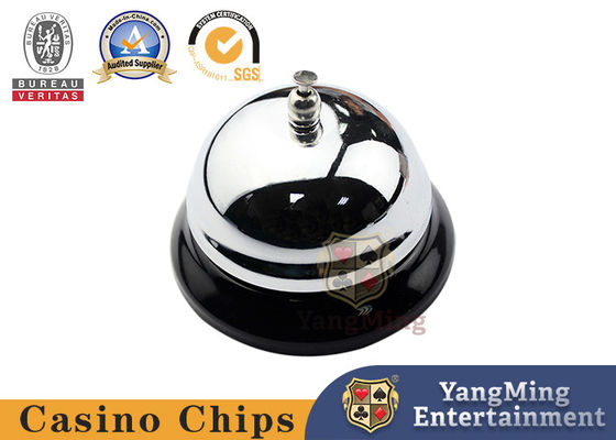 Buy Casino Dedicated Stainless Steel Silver Color Baccarat Table Call Bell For Casino Poker Table Games Metal Clap Call Bell online manufacture