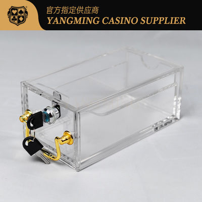 Buy 8 Pairs Of Transparent Acrylic With Lock Portable Baccarat Texas Hold'em Card Box online manufacture