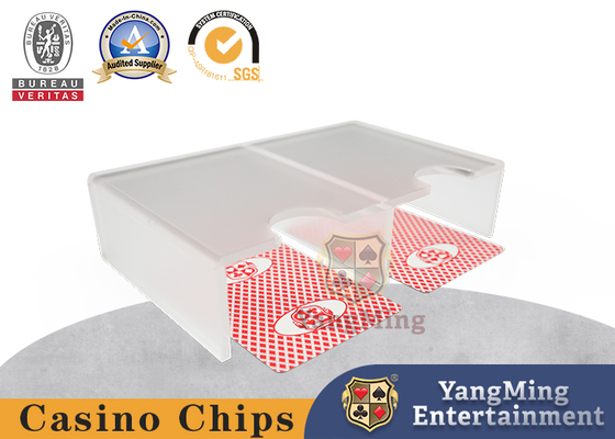 Buy Double - Open Translucent Matte Casino Table Accessories Acrylic  1-2 Deck Playing Cards Button online manufacture