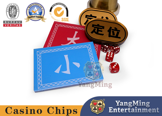 Buy Red And Blue Front And Back Printing Size Positioning Button Casino Poker Table Game Customization online manufacture