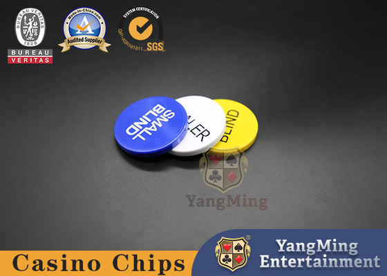Buy 50*6mm Casino Game Accessories Texas Poker Vip Club Dealer Big Blind Small Button Casino Table Dedicated online manufacture