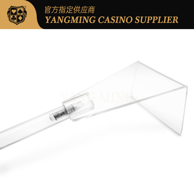 Buy Full Transparent Casino Game Accessories Acrylic Poker Chips Rake / Plastic Telescopic Disassembly Gambling Chips Rake online manufacture
