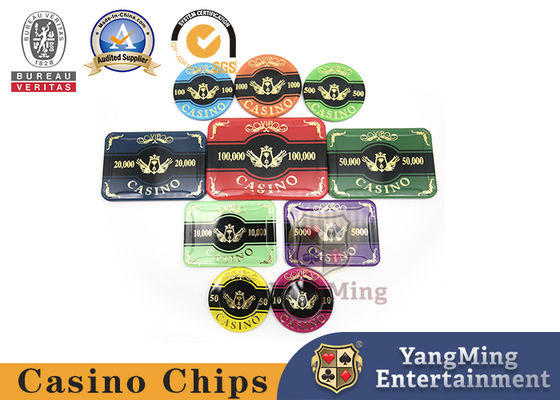 Buy 760pcs Acrylic Premium Bronzing Casino Poker Chip Set For Entertainment online manufacture