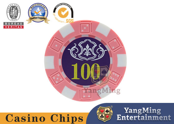 Buy 760pcs 14g ABS Iron core Custom American Plastic Casino Poker Chip Set Ink Silk Screen Bronzing online manufacture