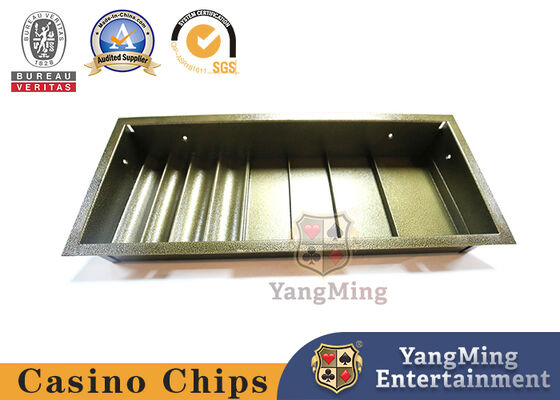 Buy Poker Table Dedicated 1 Layer Poker Chip Case Tray Double Lock Iron Metal Chips Float With 4 Square Shape Row online manufacture