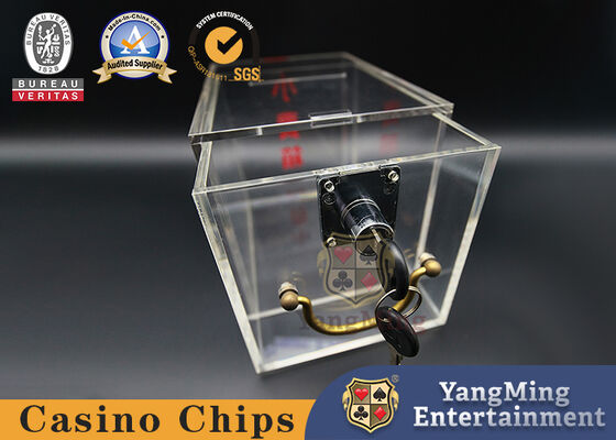 Buy Acrylic Clear Security Box / Playing Cards Discard Holder With Lock And Key online manufacture