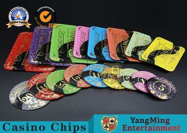 Casino Printable Acrylic Ultimate Poker Chips Jeton Diameter 81 * 56 / 94 * 66mm