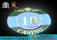 Marble Acrylic Crystal European Casino Poker Chips / Wear Resistance Casino Jetons